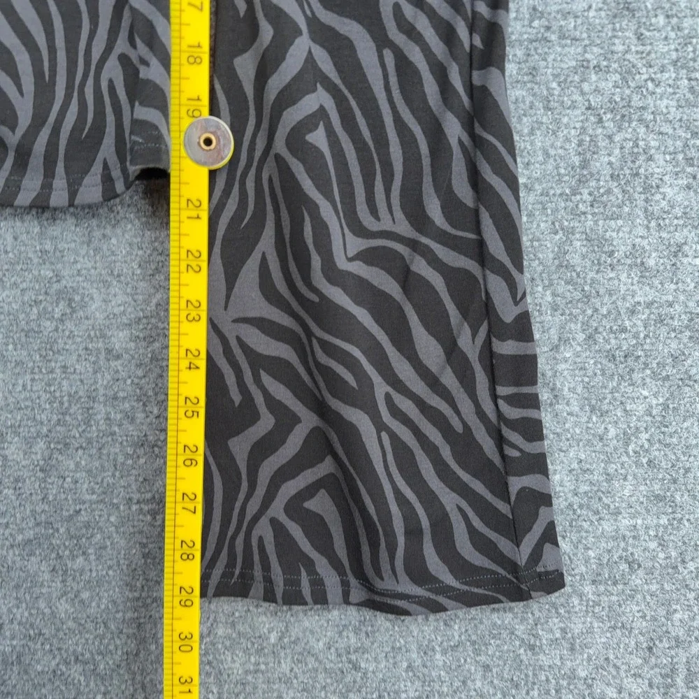 Old Navy Zebra Print‎ Girls XL 14-16 Cotton Black Gray Flare Leggings